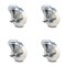 Service Caster 4 Inch Nylon Wheel Swivel Bolt Hole Caster Set with Brake SCC-BH20S414-NYS-TLB-4 - alternate 1